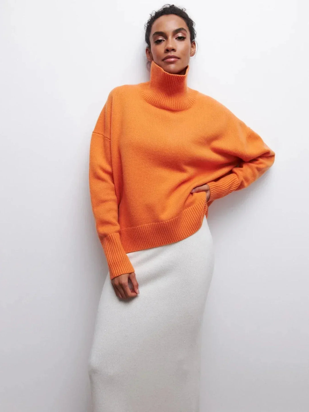 Cittra – Oversized Ribbed Turtleneck Sweater