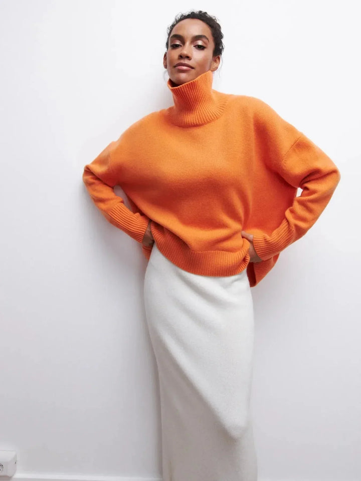 Cittra – Oversized Ribbed Turtleneck Sweater