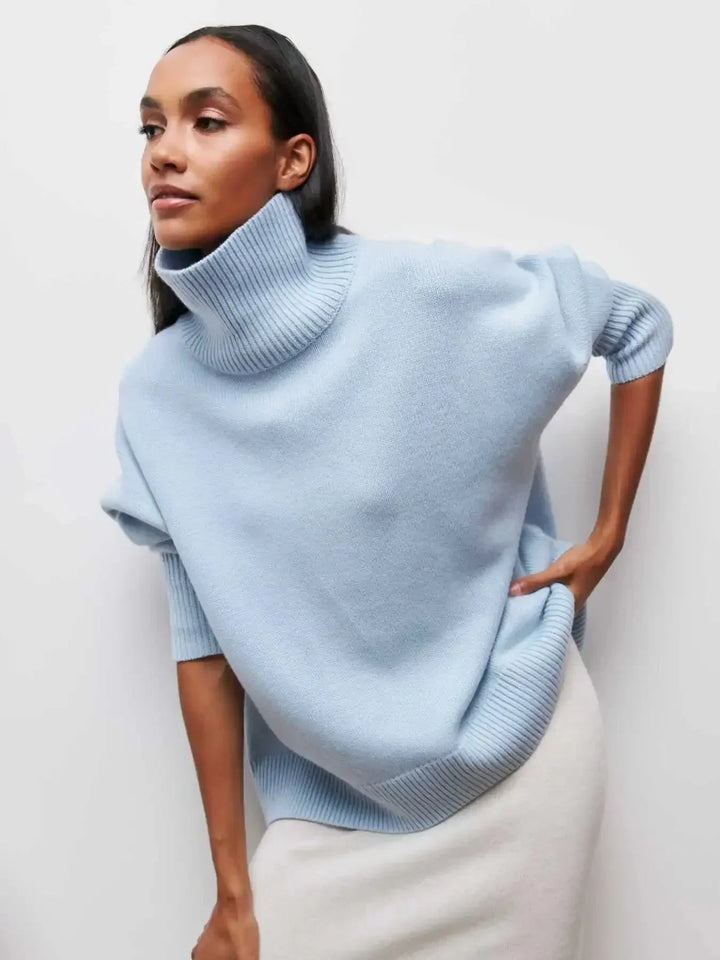 Cittra – Oversized Ribbed Turtleneck Sweater